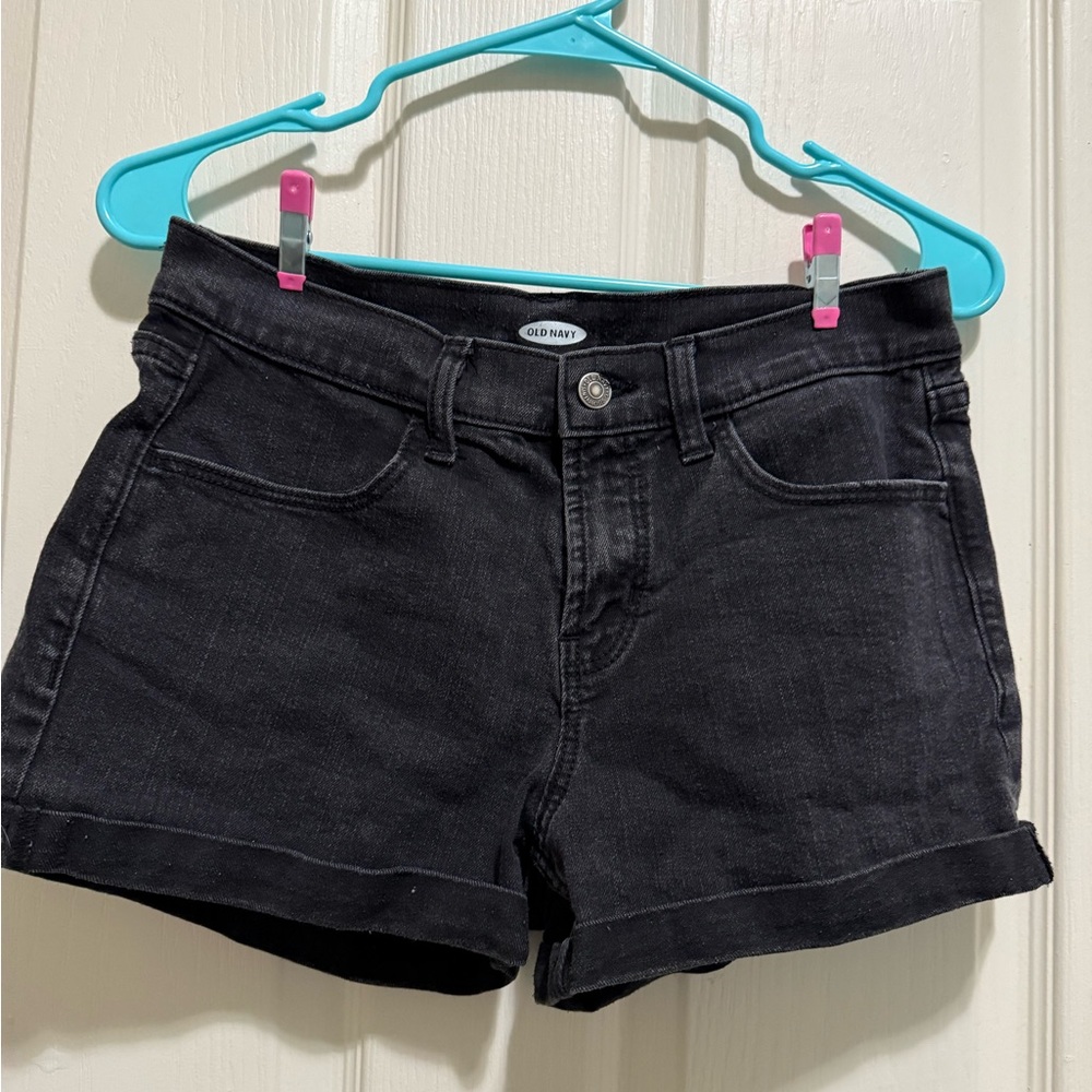 Old Navy Black Jean Shorts Classic Denim Style
